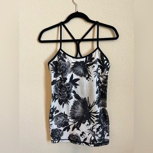 Lululemon floral Y back tank top